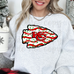 KC Chiefs Christmas Tree Cake Black Outline Red PNG