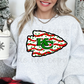 KC Chiefs Christmas Tree Cake Black Outline Green PNG