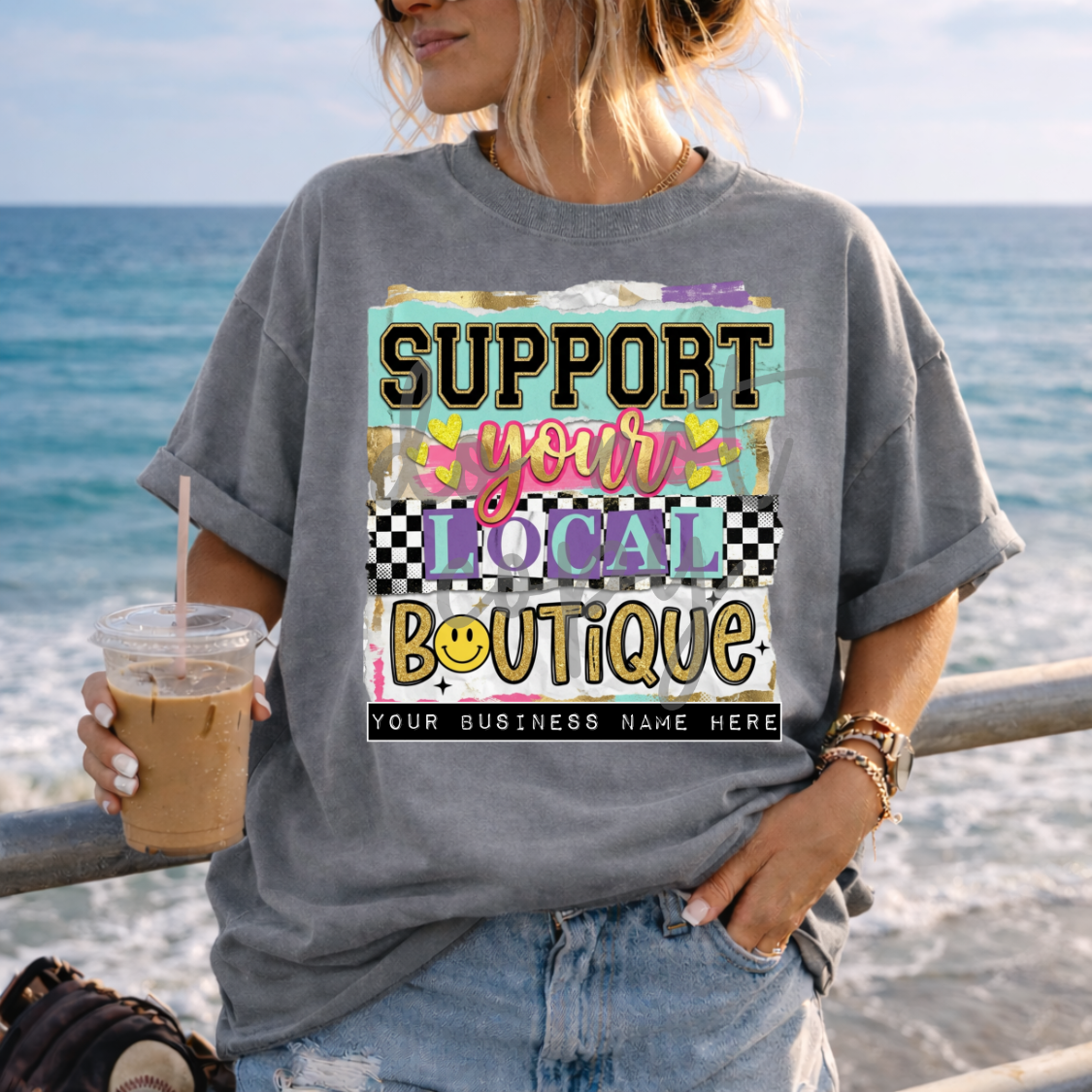 Support Your Local Small Business Editable Templates - 8 Designs - One Template