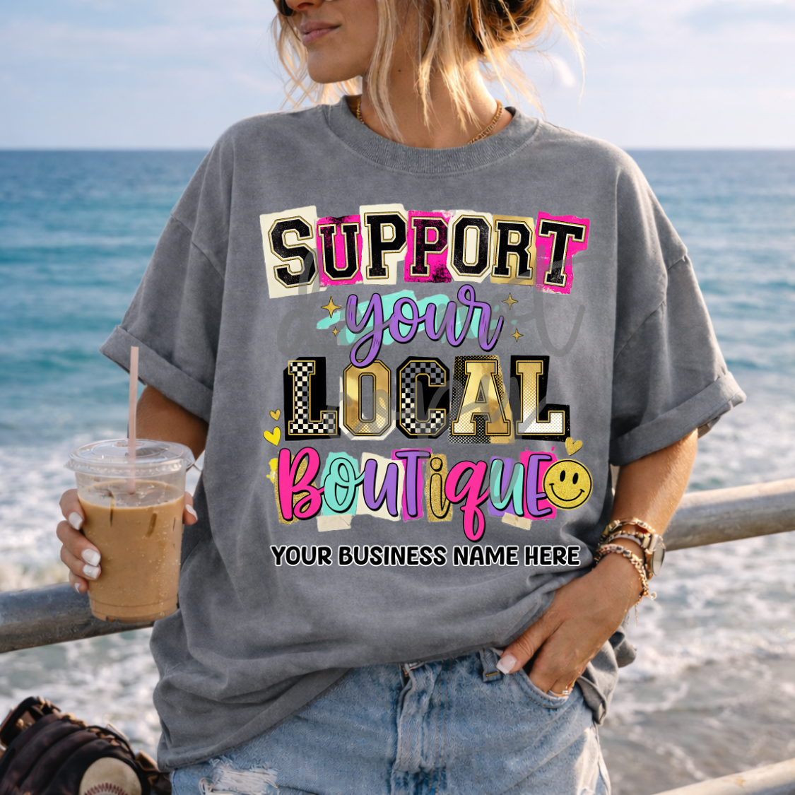 Support Your Local Small Business Editable Templates - 8 Designs - One Template