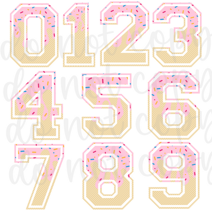 Photoshop .PSD Templates Ice Cream Drip Numbers Bundle