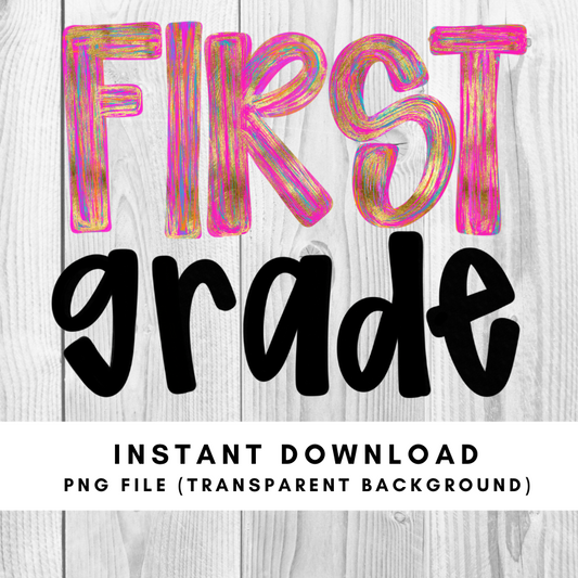 Colorful First Grade PNG File