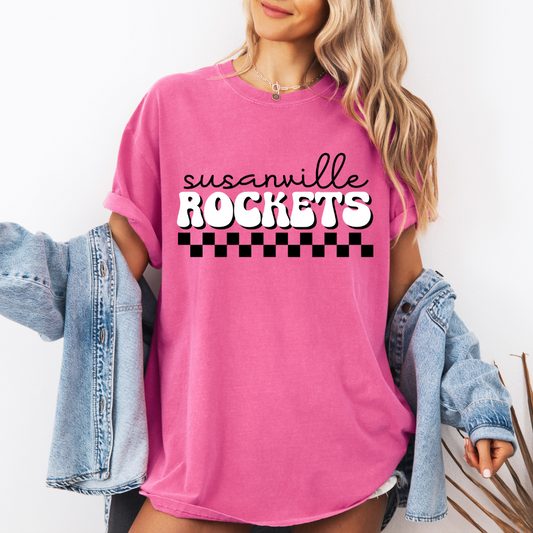 Retro Vintage Checkered Mascot Canva Template