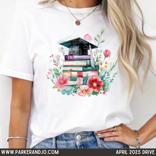 Watercolor Floral Graduation png