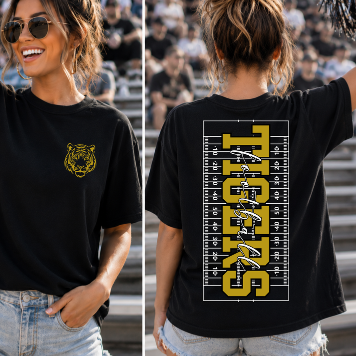 Vertical Football Field Editable Template | *blank mockup included ...