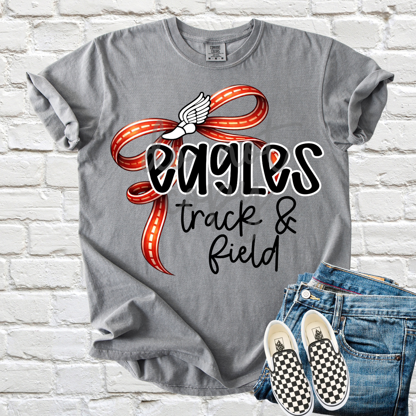 thin track and field bow editable template