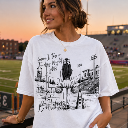 Cheer Small Town Friday Night Lights Editable Template | *blank mockup included