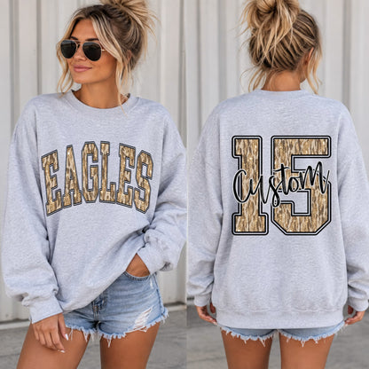Glitter Camo Numbers Editable Template | *blank mockup included