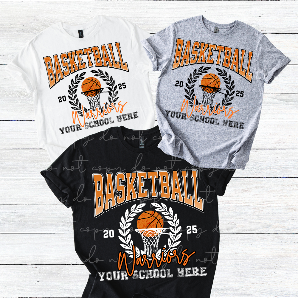 Basketball Hoop Wreath Editable Canva Template