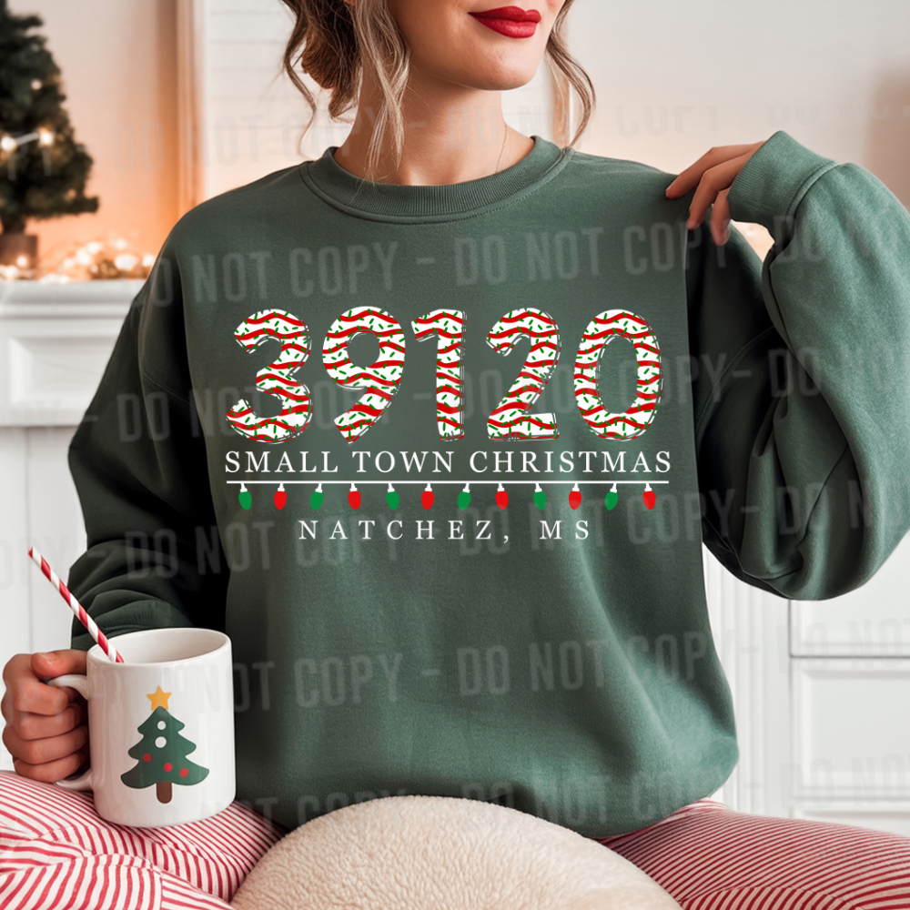 Christmas Tree Cake Zip Code Small Town Editable Canva Template