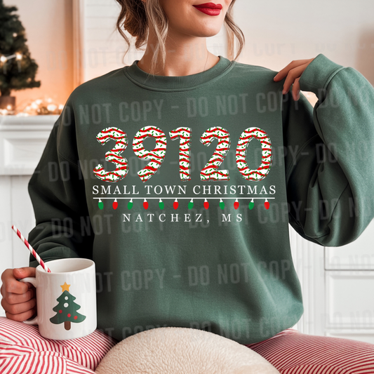 Christmas Tree Cake Zip Code Small Town Editable Canva Template