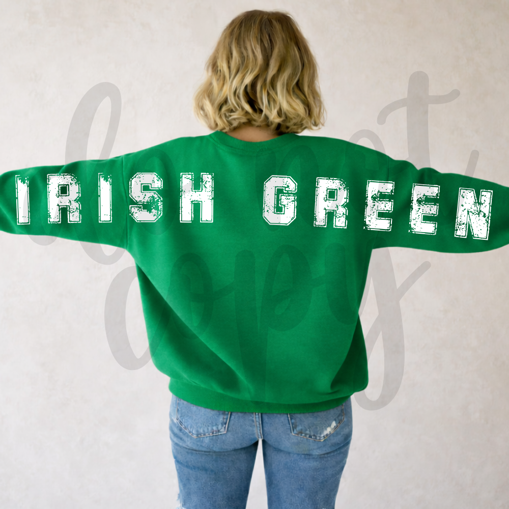 Gildan Irish Green Long Back Crewneck Mockup