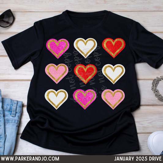 Glitter Hearts PNG