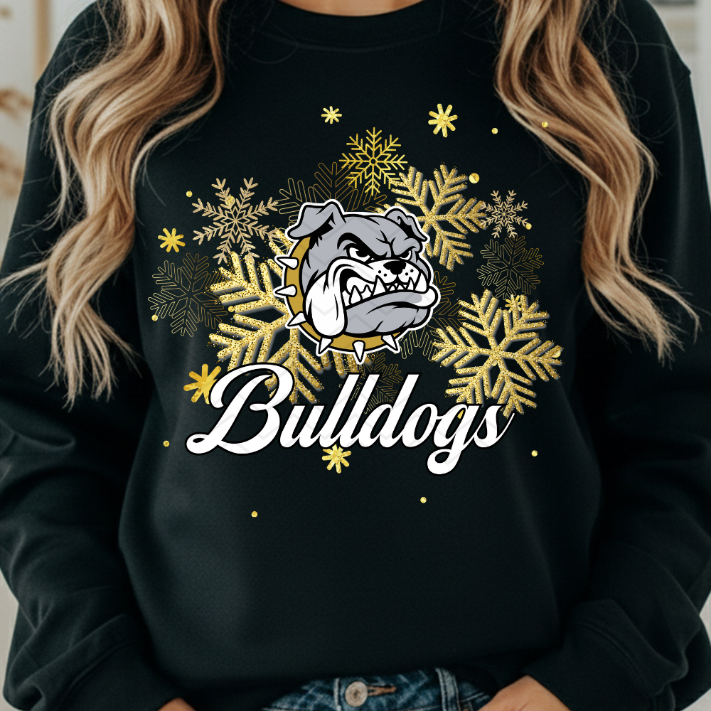 Gold Snowflake Mascot Editable Canva Template