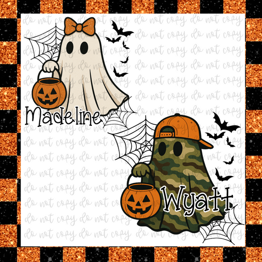 Halloween Cute Ghosts Canva Template