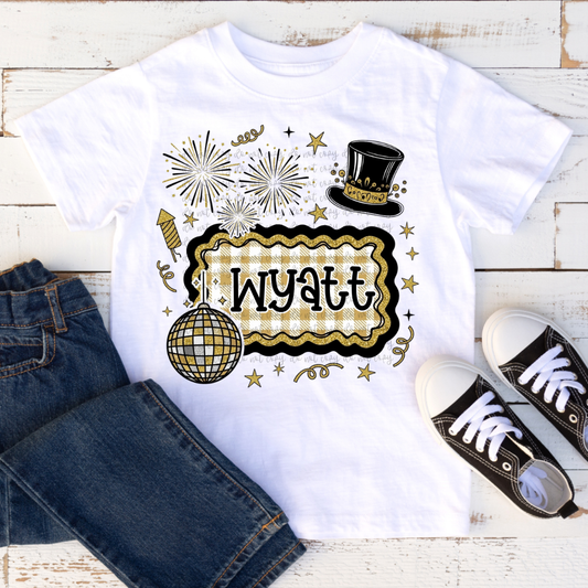 New Years Kids Name Editable Canva Template