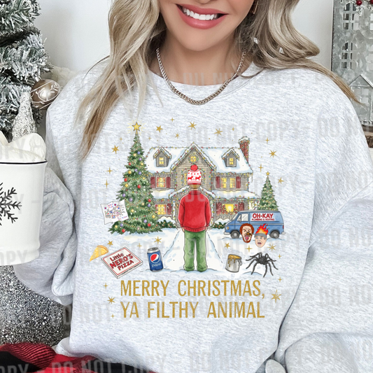 Merry Christmas Ya Filthy Animal - No Bow png