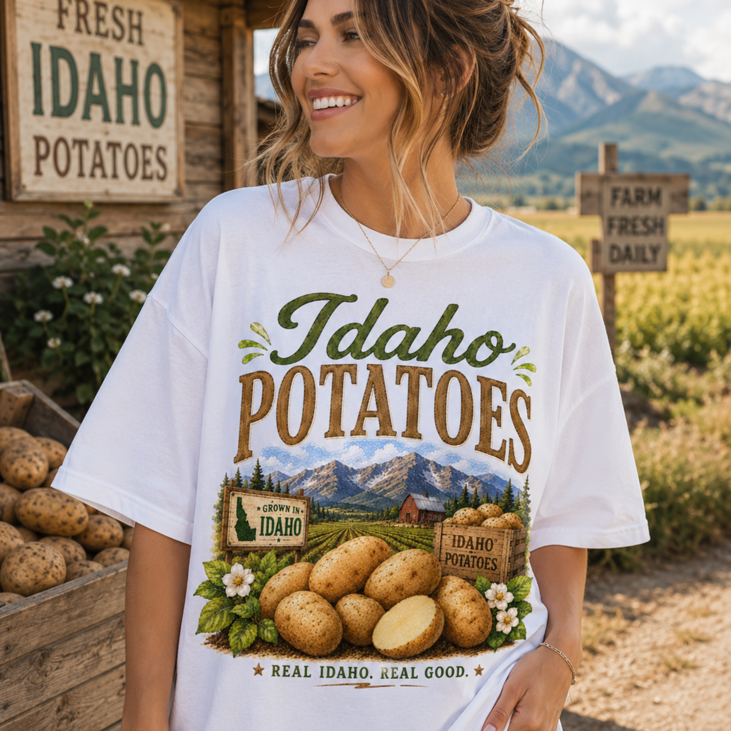 IDAHO POTATOES WATERCOLOR PNG
