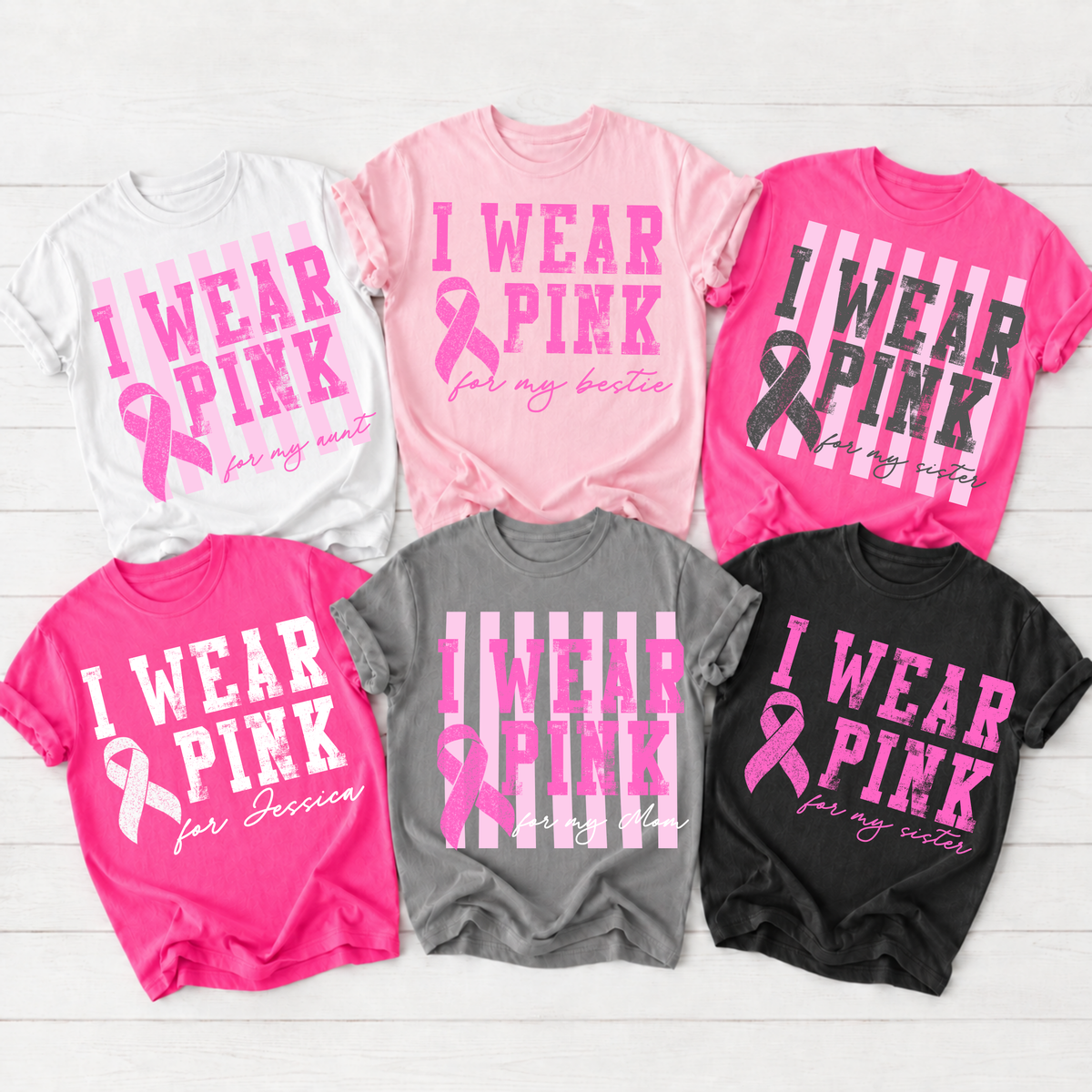 I Wear Pink For __ Editable Template | *blank mockup included