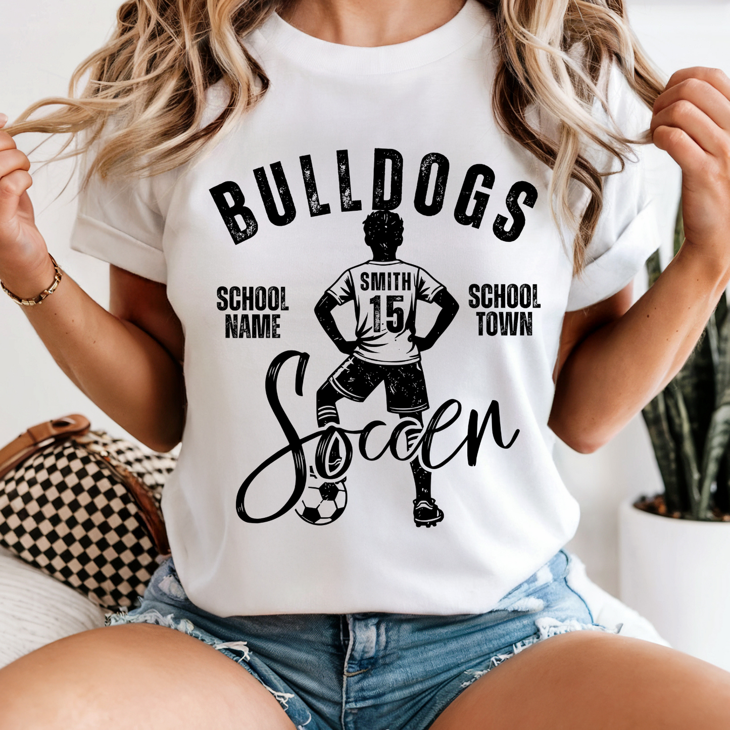 Vintage Soccer Team Editable Canva Template - includes boy & girl