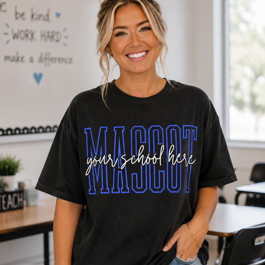 Tall Skinny Mascot School Spirit Editable Template | *blank mockup included