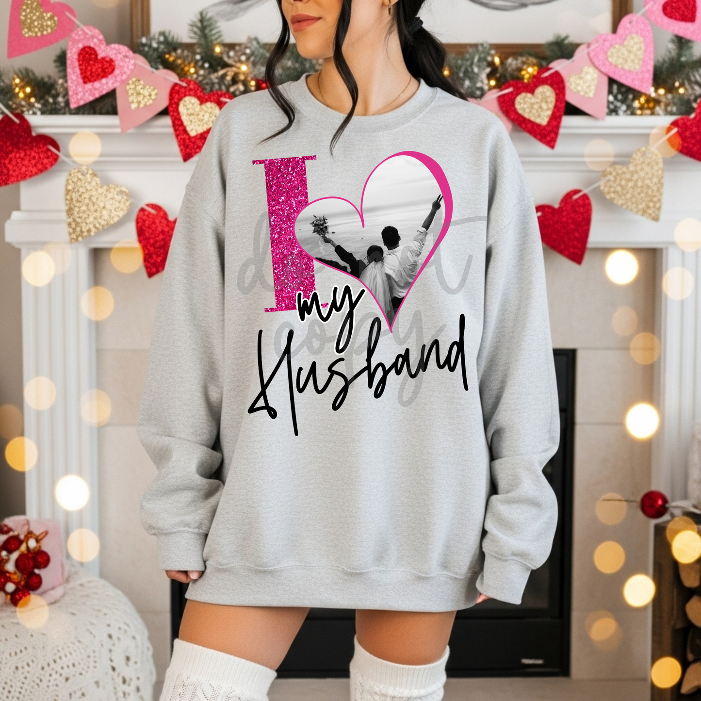 I Love My Photo Heart Frame Editable Canva Template