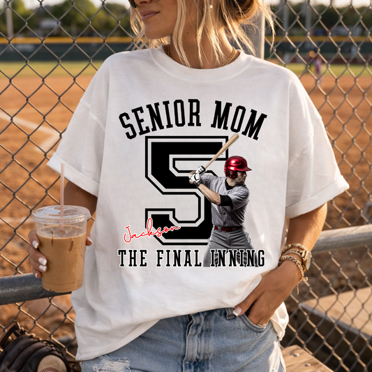 Senior Mom The Final Inning Photo Canva Template