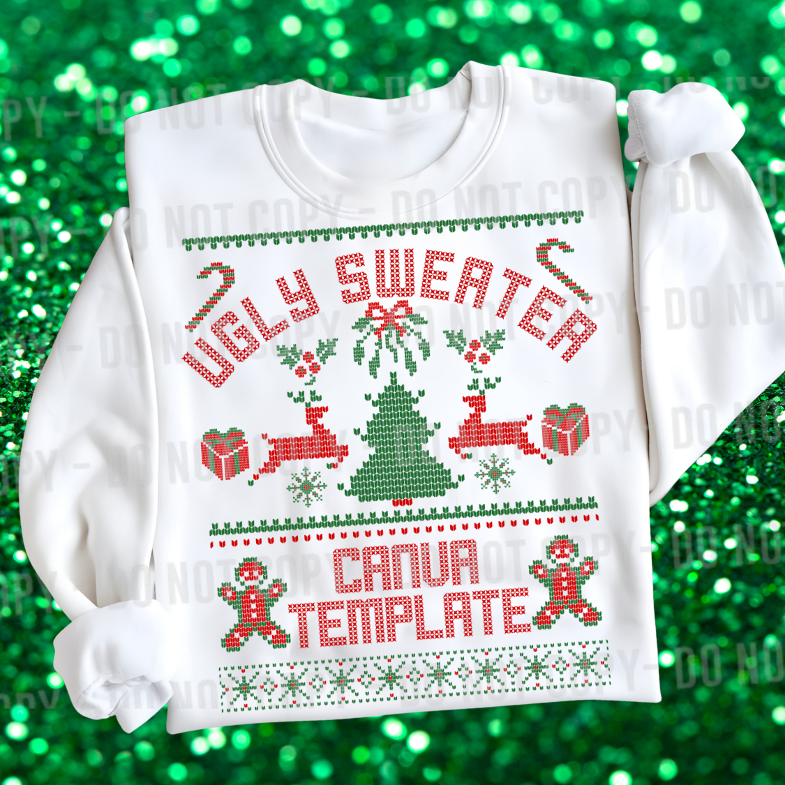UGLY SWEATER Christmas Editable Canva Template