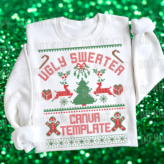 UGLY SWEATER Christmas Editable Canva Template