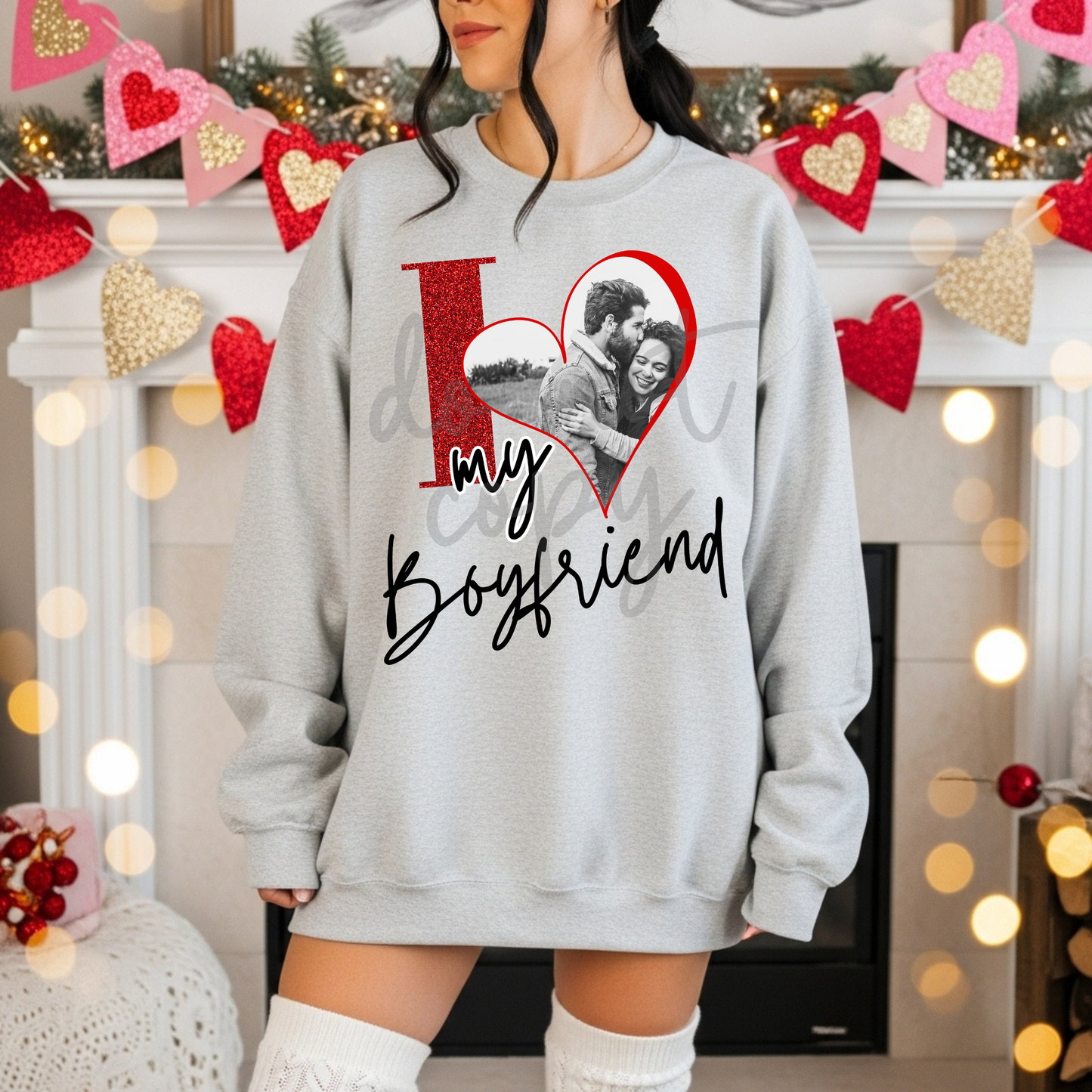 I Love My Photo Heart Frame Editable Canva Template