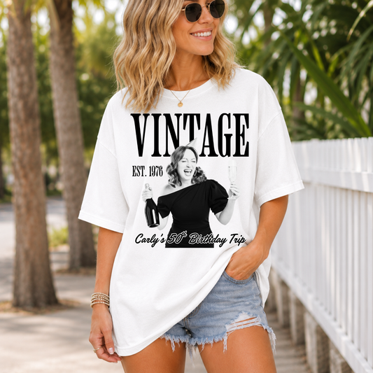 VINTAGE custom birthday photo editable template