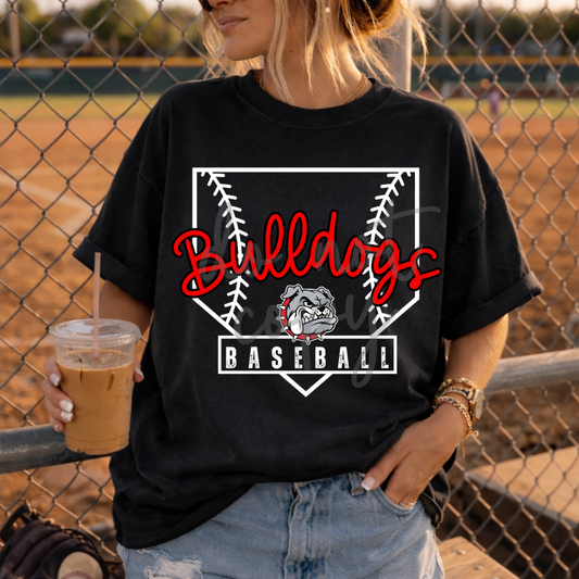Script Baseball Diamond Mascot EDITABLE CANVA TEMPLATE