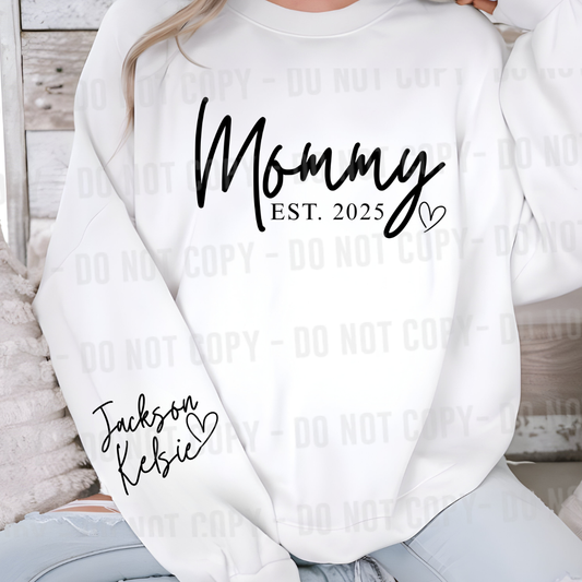 Mommy est date editable canva template