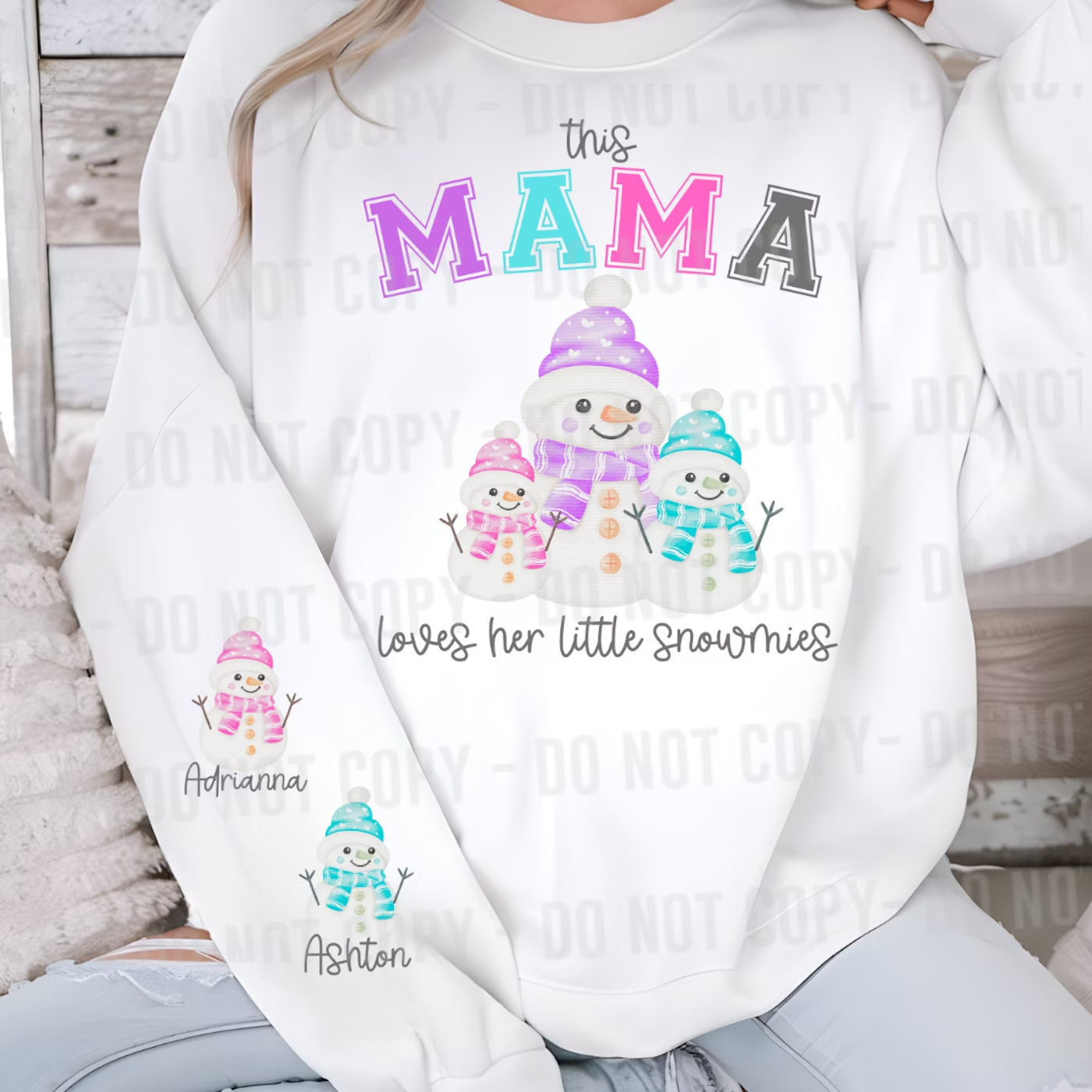 this mama loves her little snowmies editable canva template