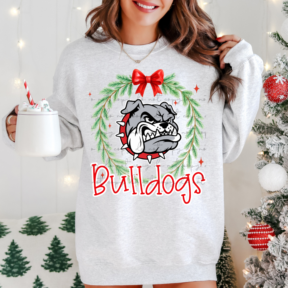 Christmas Wreath Mascot Editable Canva Template