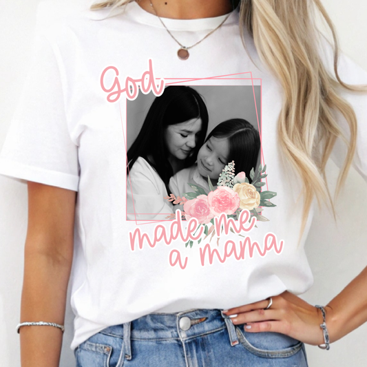 God made me a mama floral frames editable canva template (Mother's Day!)
