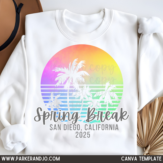 Spring Break or Any Vacation Canva Template