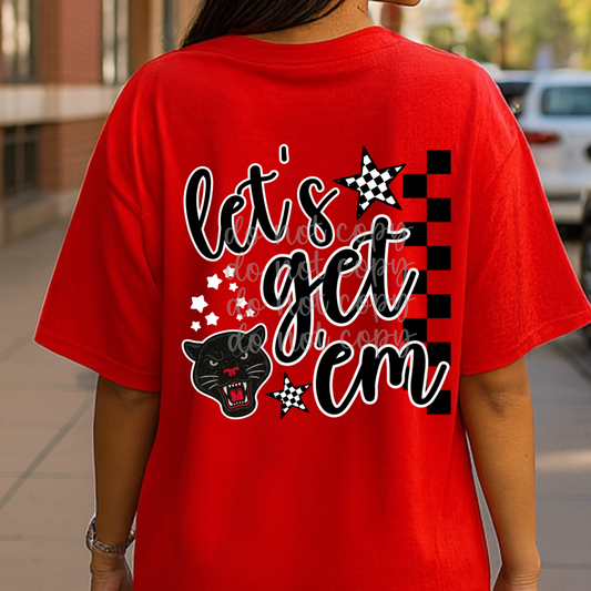 Let's Get 'Em Checkered Mascot Canva Template