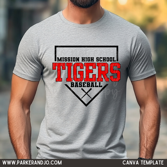 Baseball Diamond Team Canva Template
