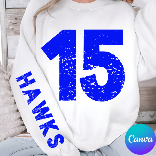 Oversized Number and Sleeve Canva Template