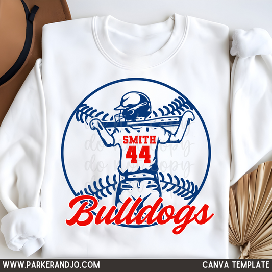 Young Baseball Boy Canva Template
