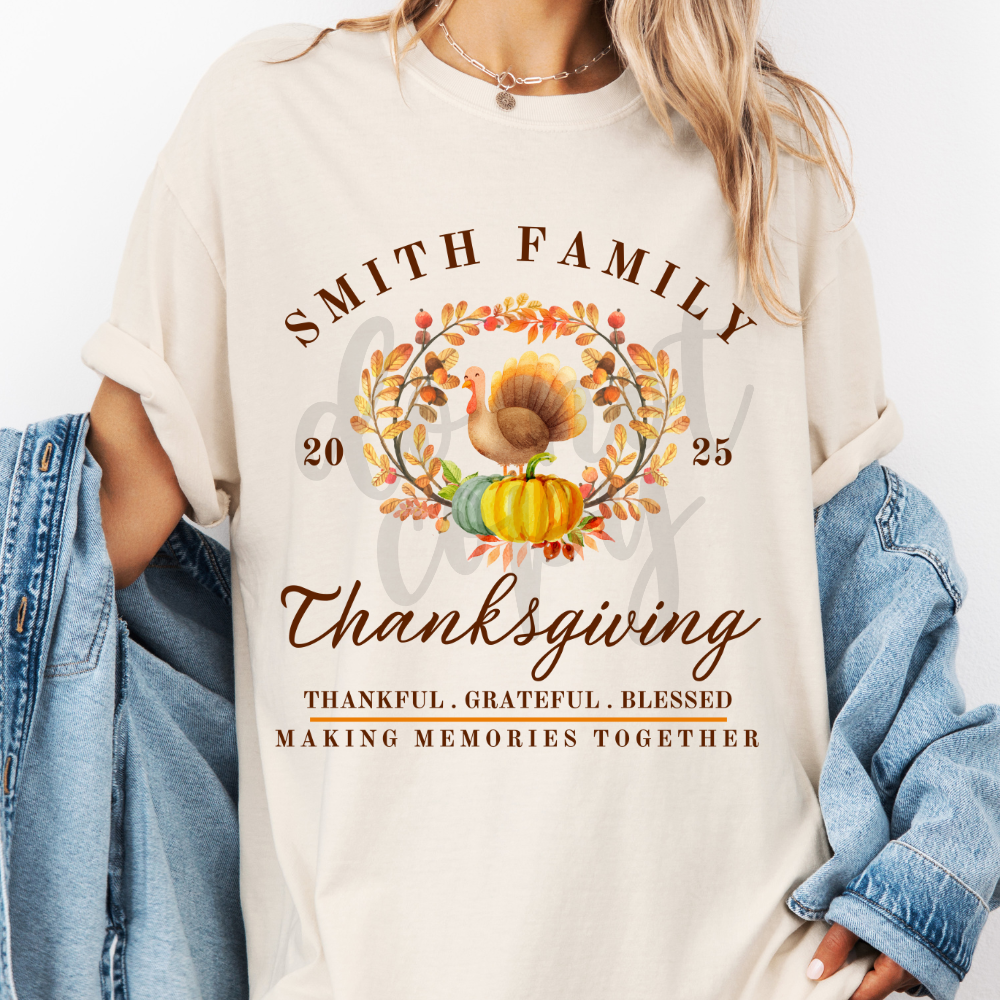 Family Thanksgiving Editable Canva Template