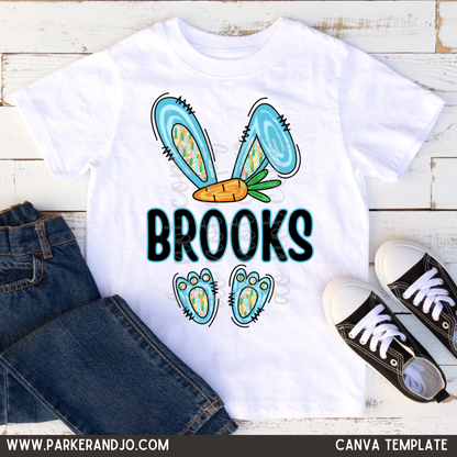 Easter Bunny Custom Name Boy and Girl Canva Templates