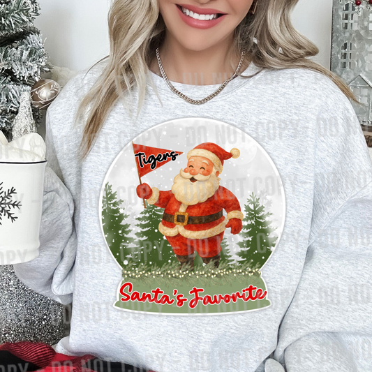 Santas Favorite Mascot Snow Globe Editable Canva Template