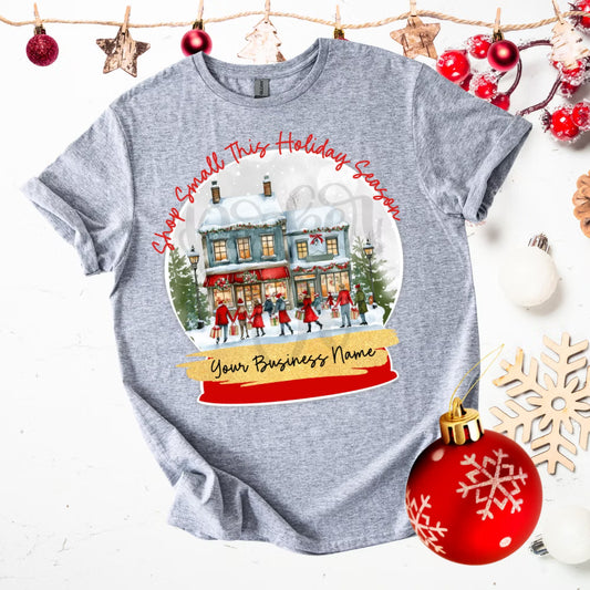 Shop Small Snow Globe Canva Template