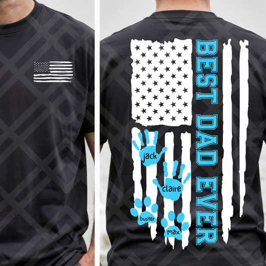 BEST DAD EVER FLAG EDITABLE TEMPLATE