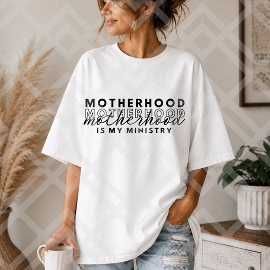 MOTHERHOOD IS MY MINISTRY - BLACK PNG