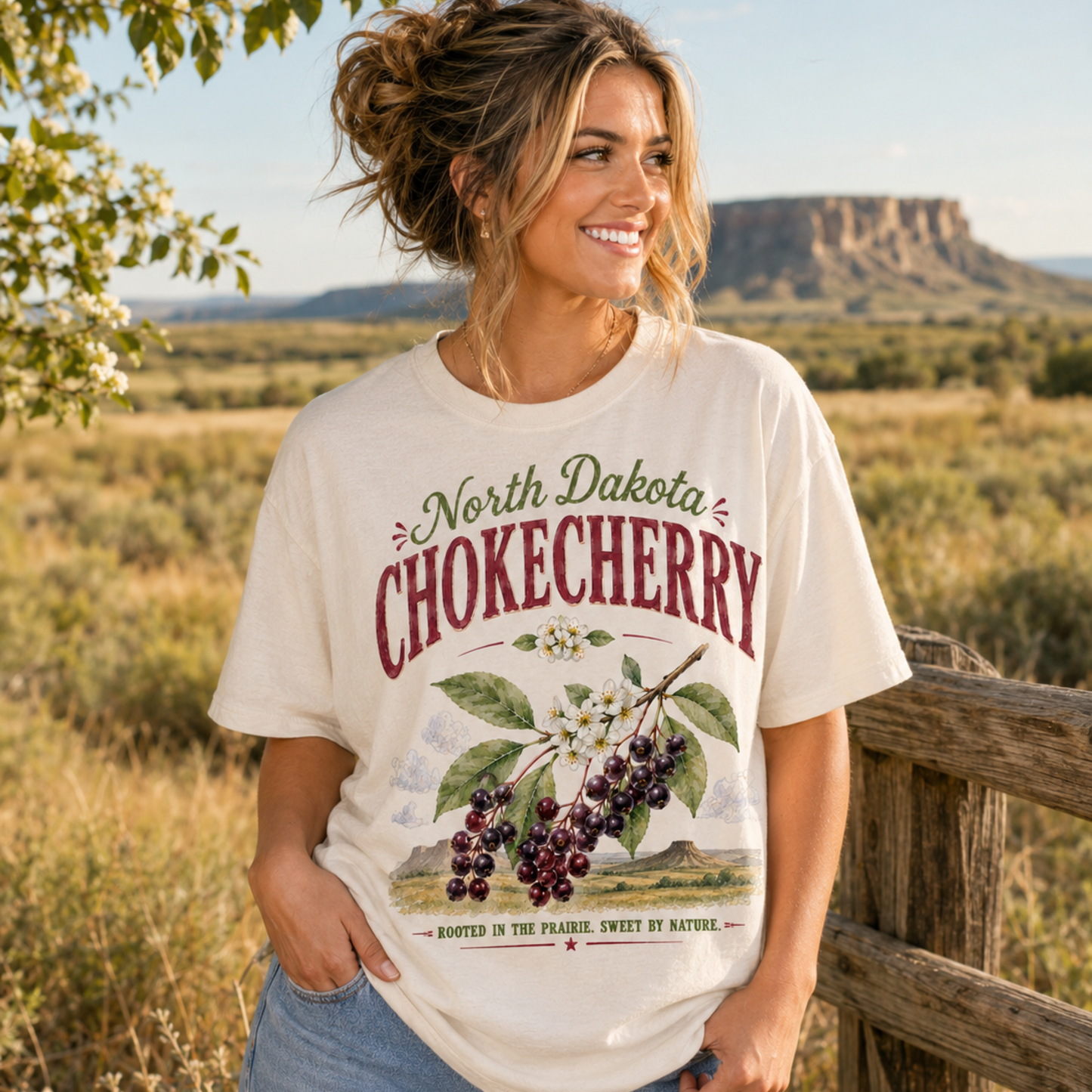 NORTH DAKOTA CHOKECHERRY WATERCOLOR PNG