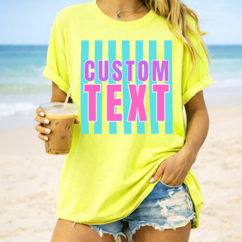 vertical stripes custom text editable template (non distressed)