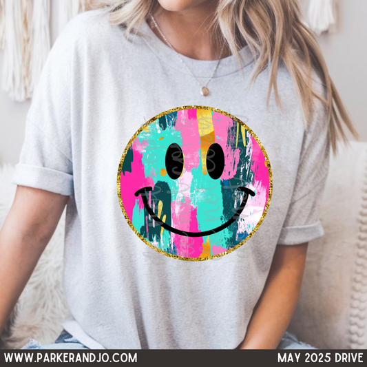 Smiley Face painted brushstroke png